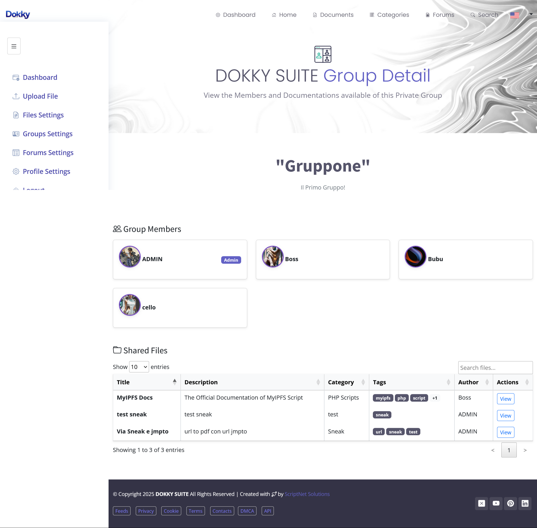Dokky Suite - Private Groups Management