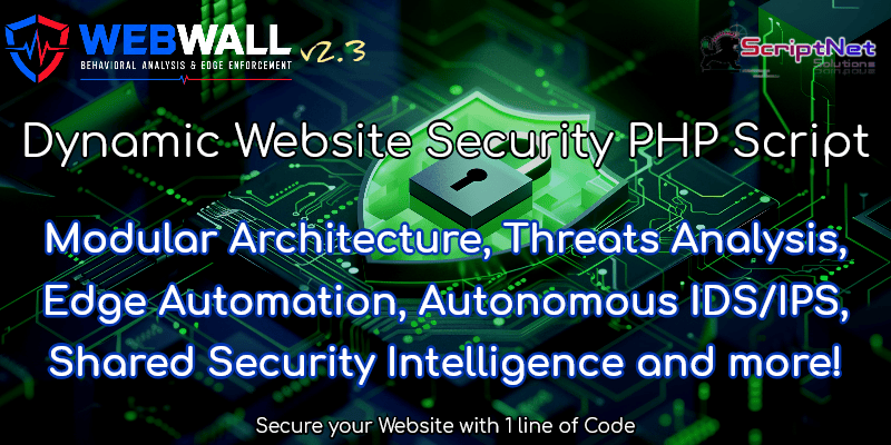 WebWall Website Security Script v2.3 - by ScriptNet Solutions